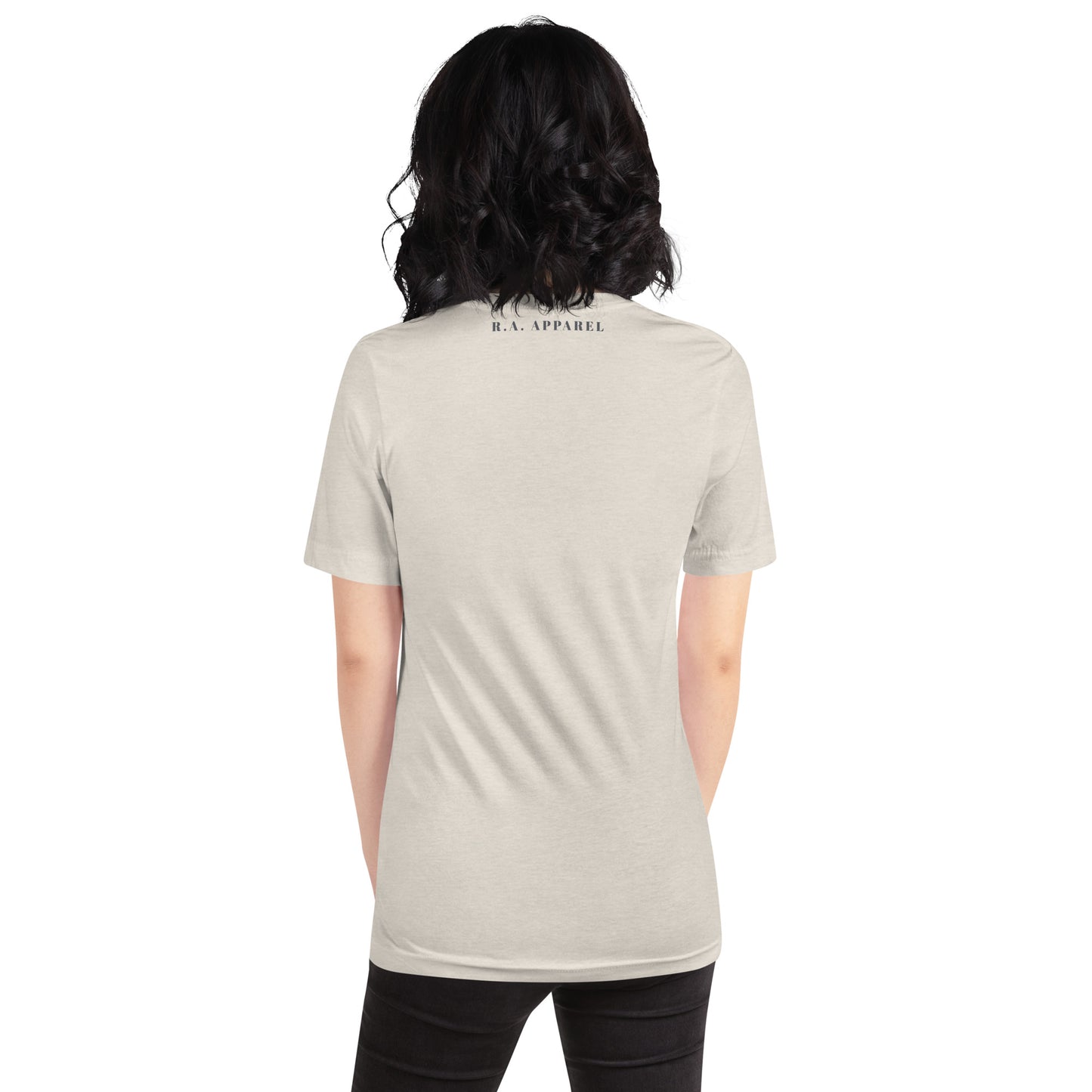 Image 47 of selected colour Evolution T-Shirt - Left Placement, with Evolution artwork visible in back view.