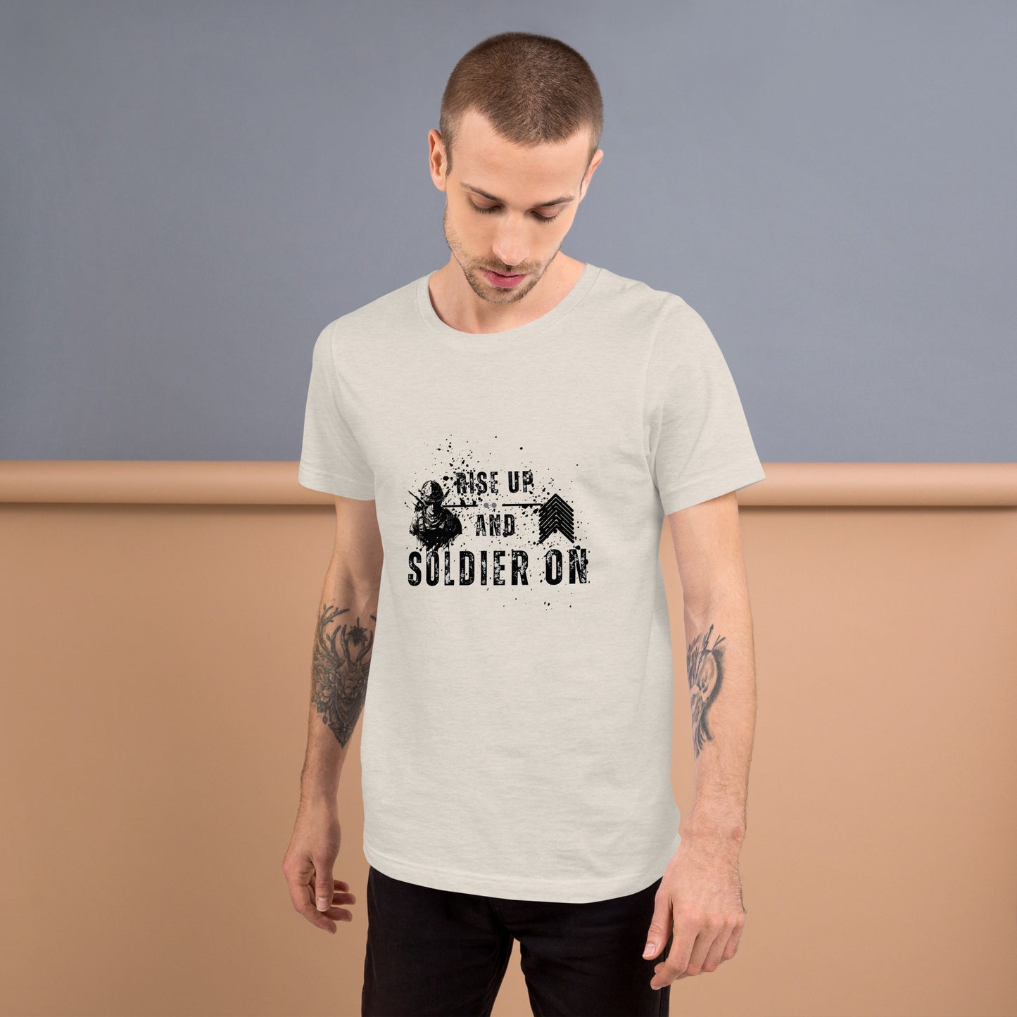 Fortitude T-Shirt - Left Placement 75 image 29 in Soft Cream, size XL, showing front view for the Soldier On design.