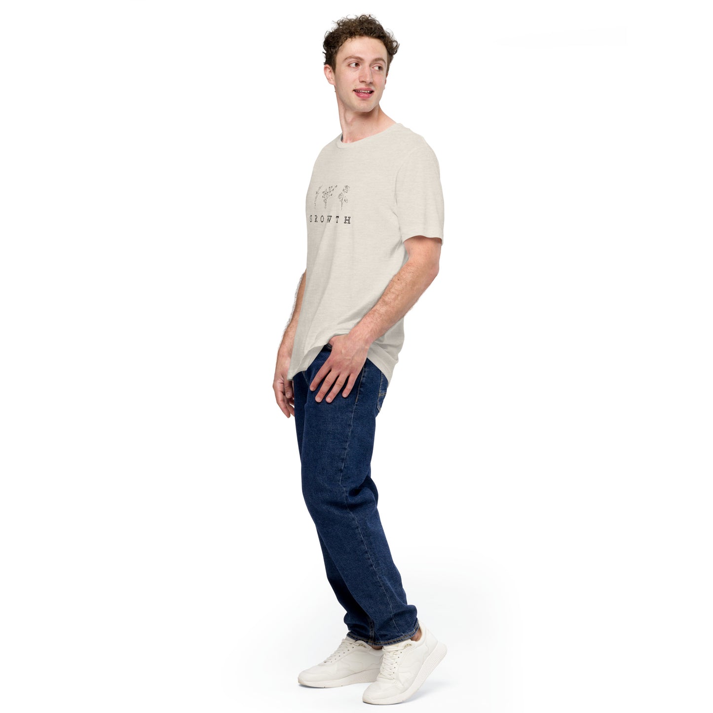 Growthline T-Shirt - Left Placement image 37: selected colour version with front view, left-side angle of the Growth range.