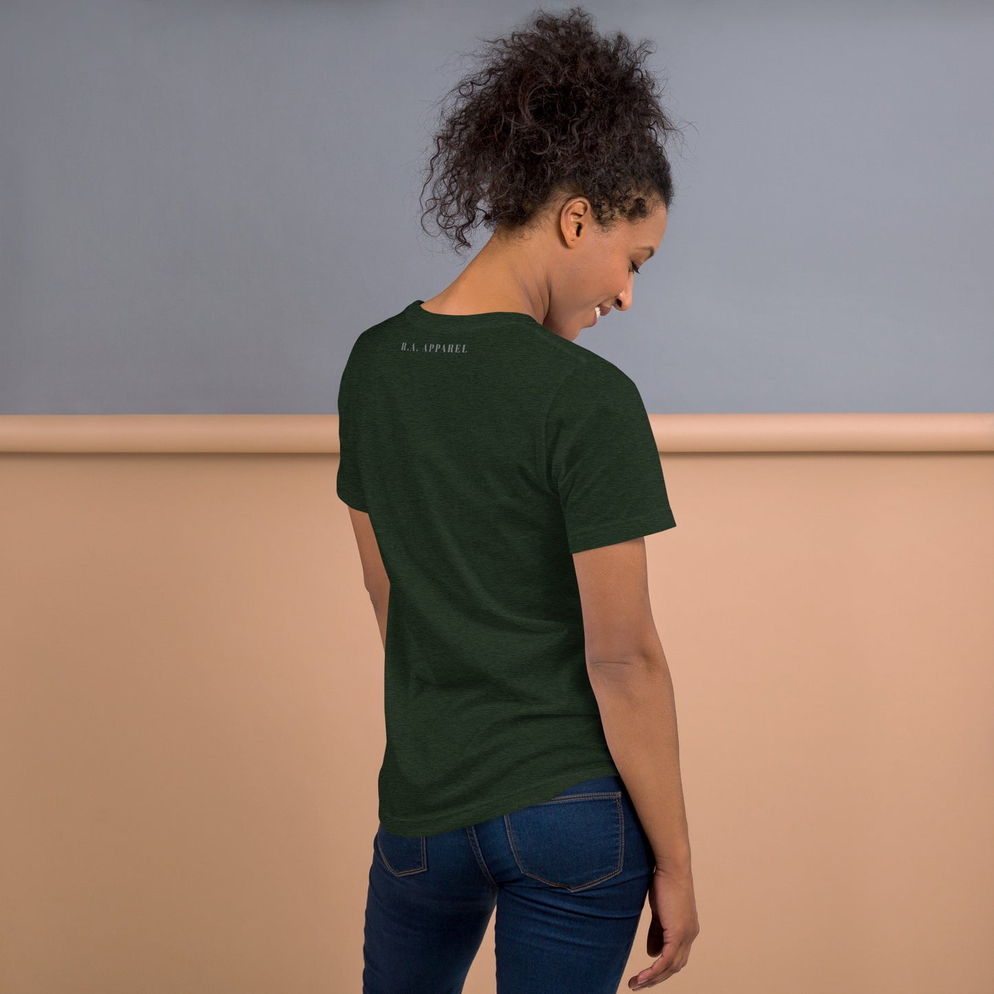 Freeborne T-Shirt - Left Placement image 35 in Cardinal, size XS, showing back view for the Free Spirits design.
