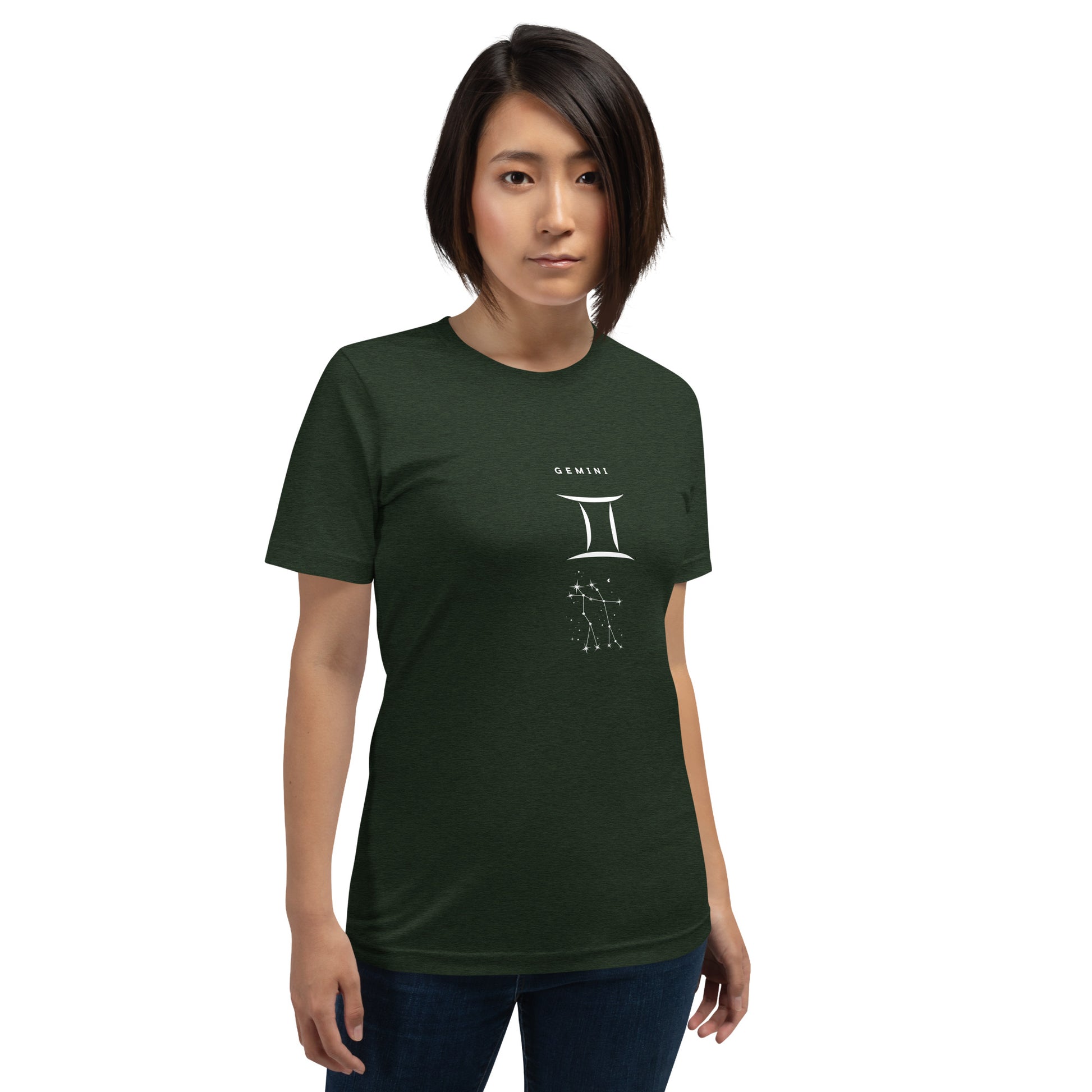 Image 31 of Cardinal Twin Signal T-Shirt - Left Placement, size S, with Gemini artwork visible in front view.