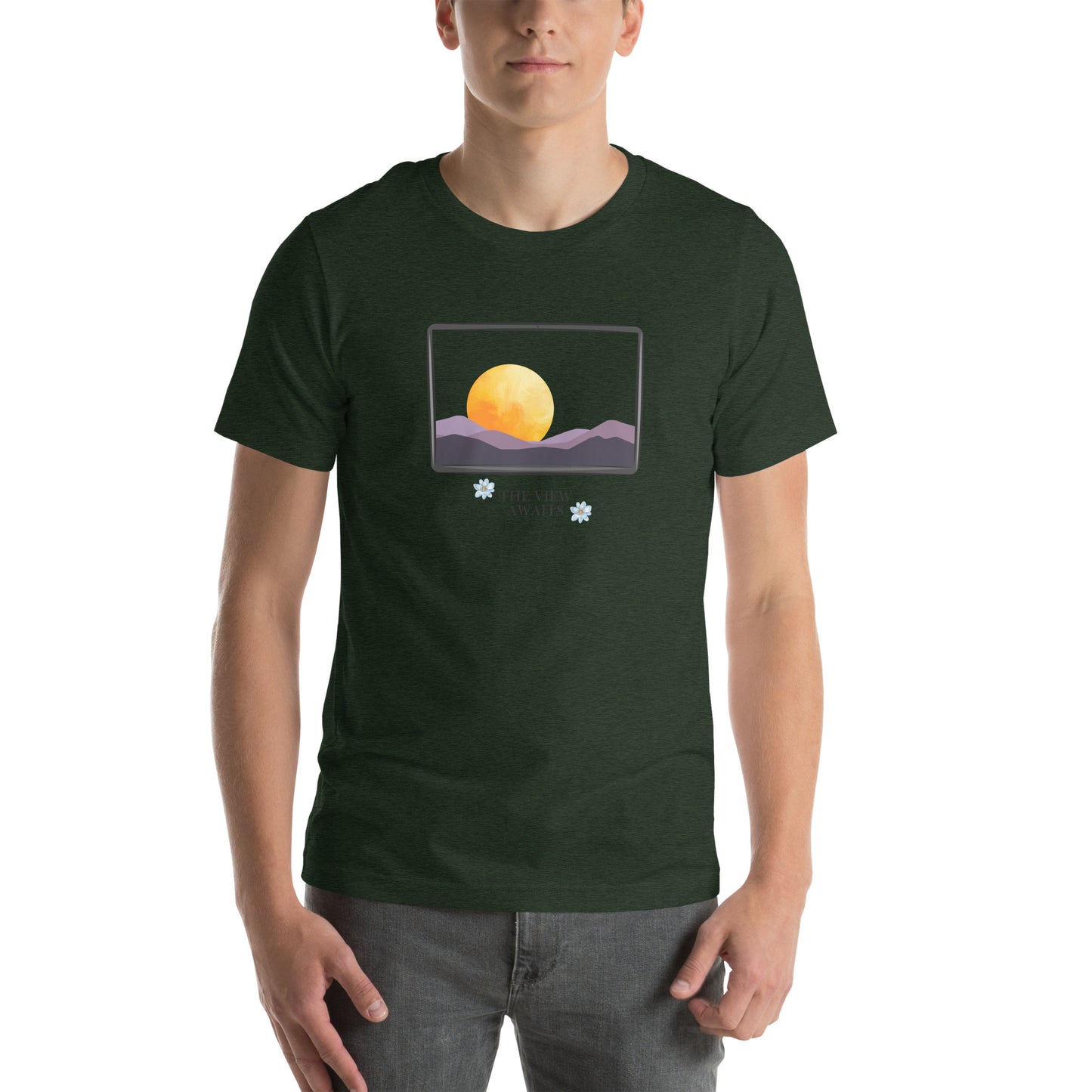 Avenor T-Shirt by R.A. Apparel, image 18, front view, Cardinal, size L, design placement.