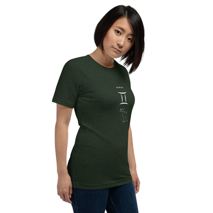 Twin Signal T-Shirt - Left Placement image 36 in True Royal, size M, showing front view, right-side angle for the Gemini design.