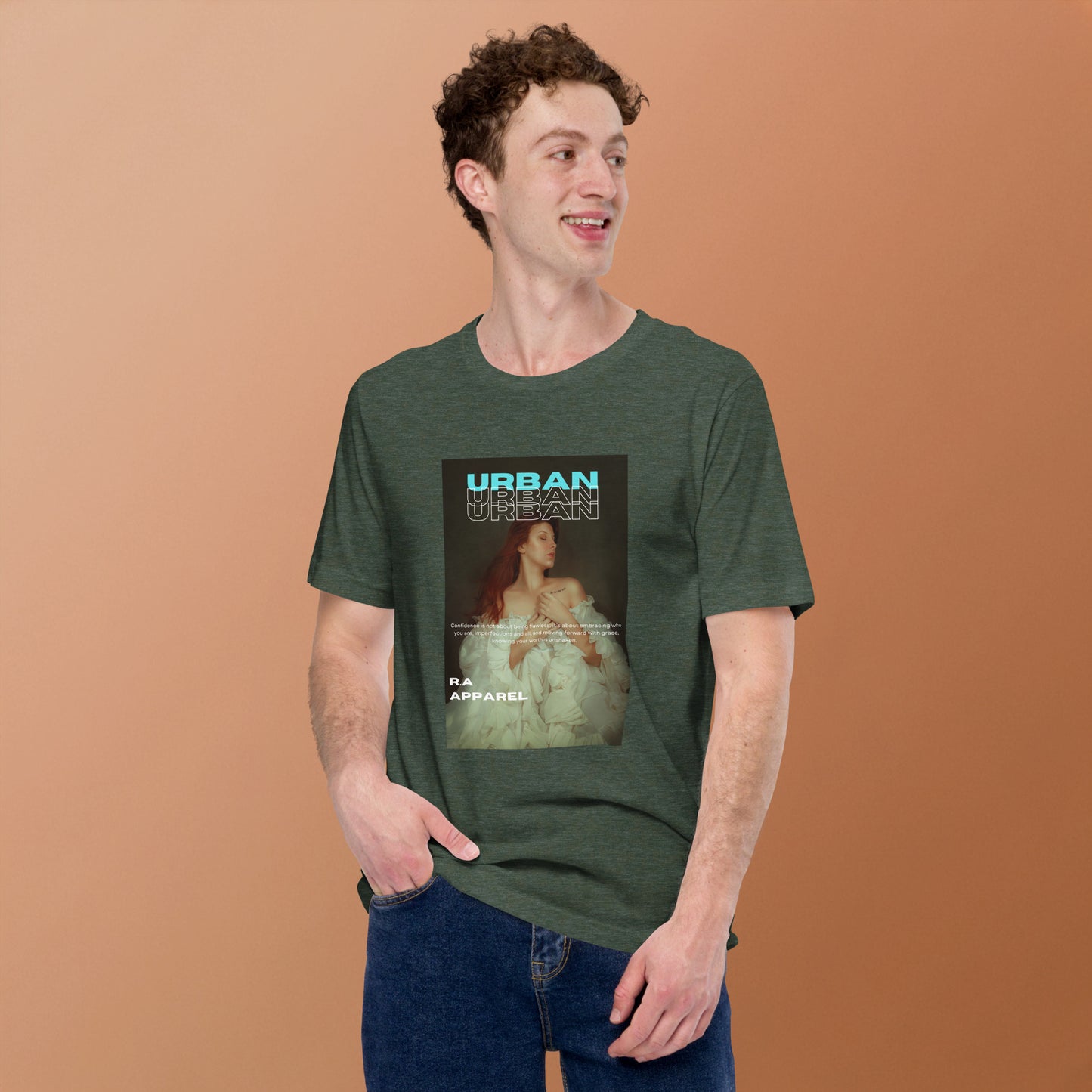Urban T-Shirt - Left Placement by R.A. Apparel, image 22, front view, Navy, size S, left placement.