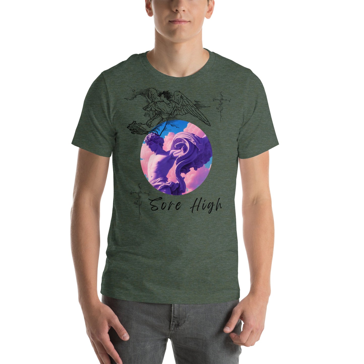 Skyborne T-Shirt - Left Placement by R.A. Apparel, image 11, front view, Black, size XL, left placement.