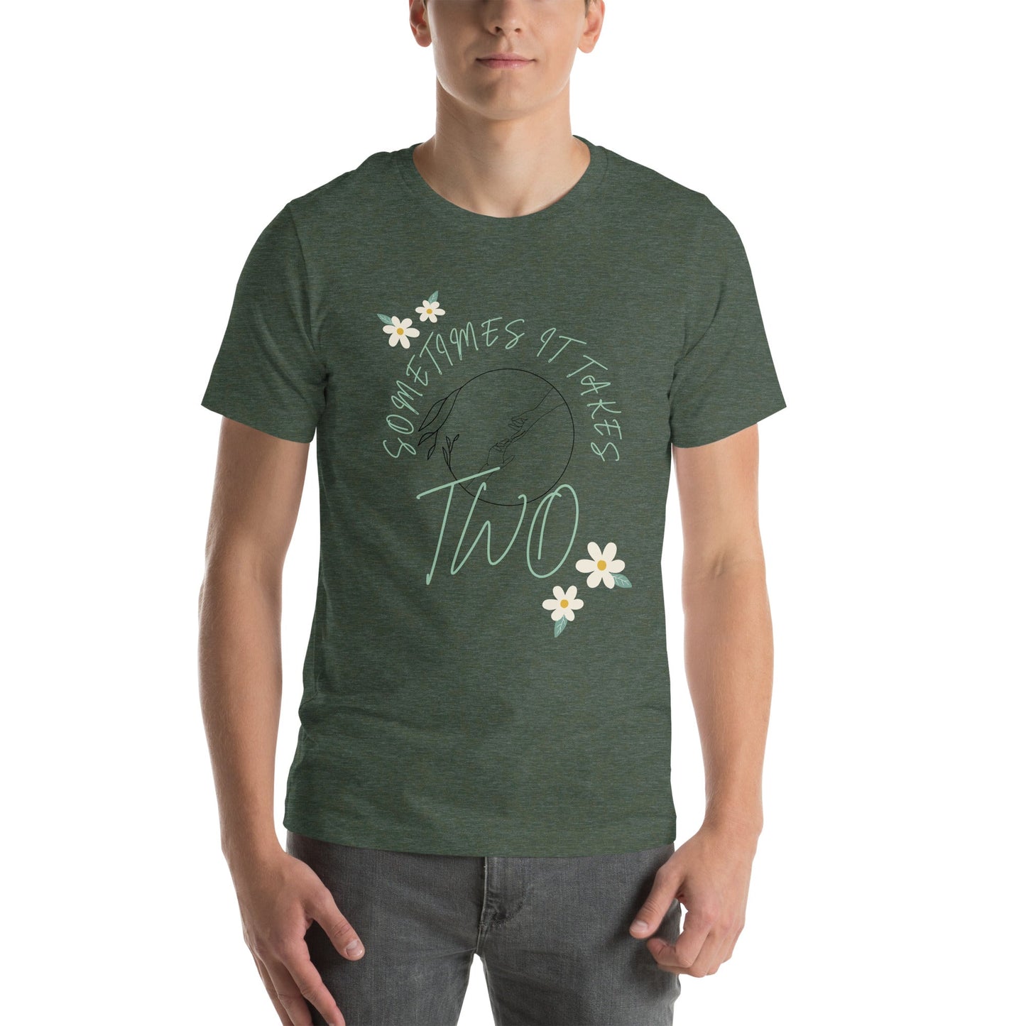 Duet T-Shirt - Left Placement image 12: Black version, size 2XL with front view of the It Takes Two range.