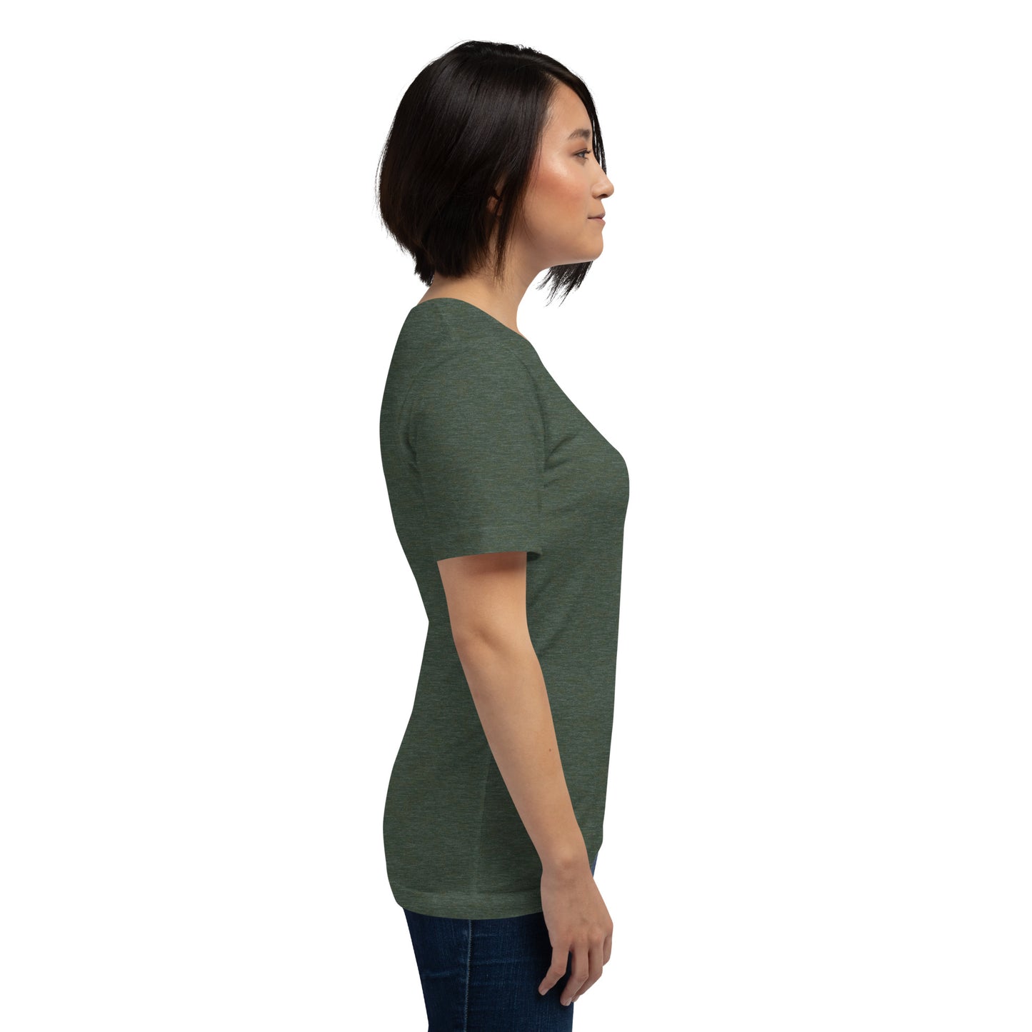 Ever After T-Shirt - Left Placement by R.A. Apparel, image 21, right-side angle, Team Purple, size S, left placement.