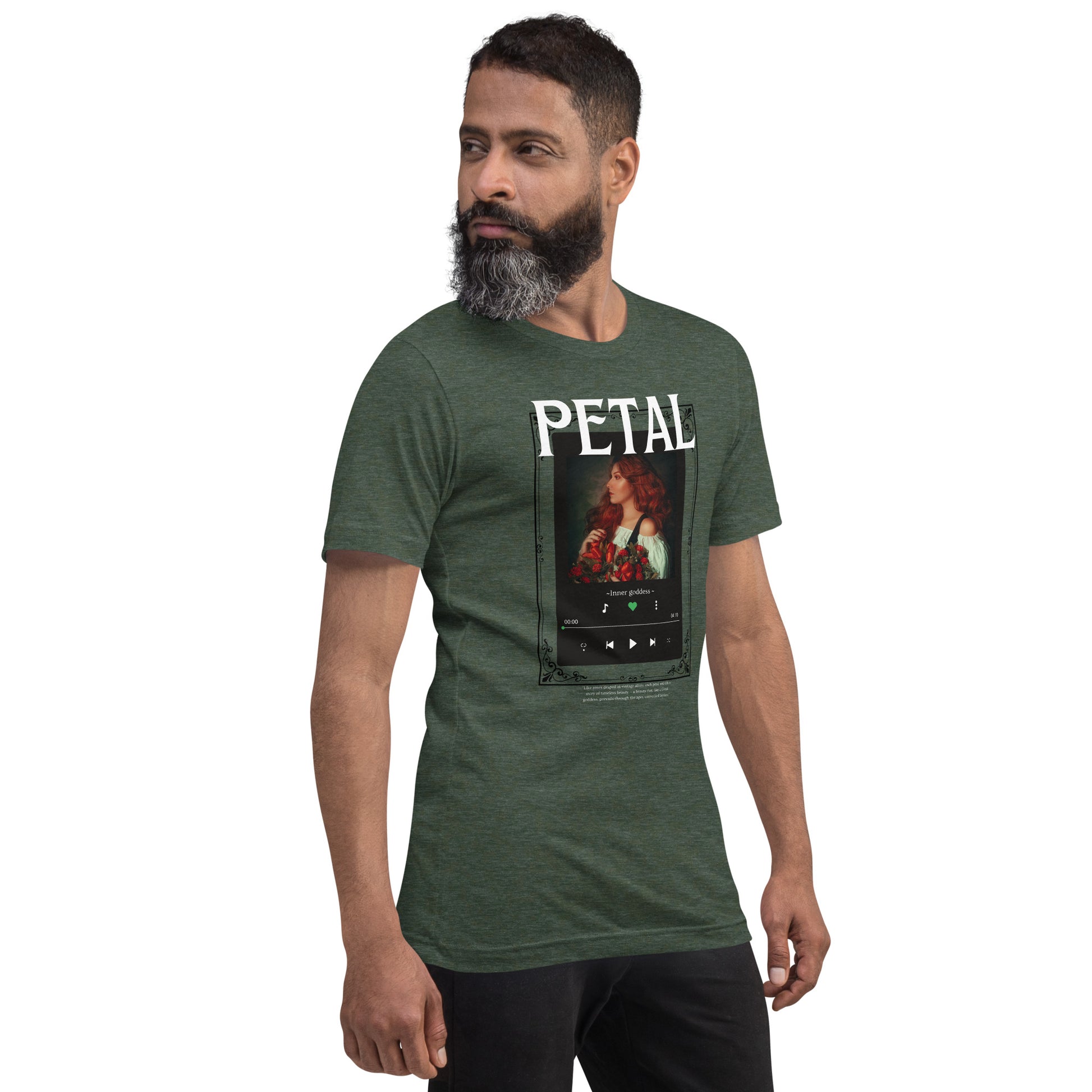 Image 32 of True Royal Petaline T-Shirt, size M, with Petal artwork visible in front view, right-side angle.