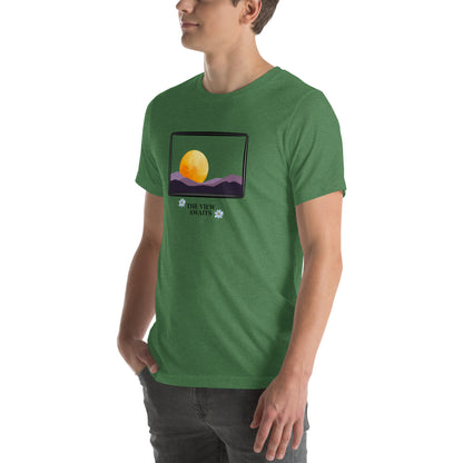 Avenor T-Shirt product image 63 in Kelly, size L, with front view, left-side angle and design placement.