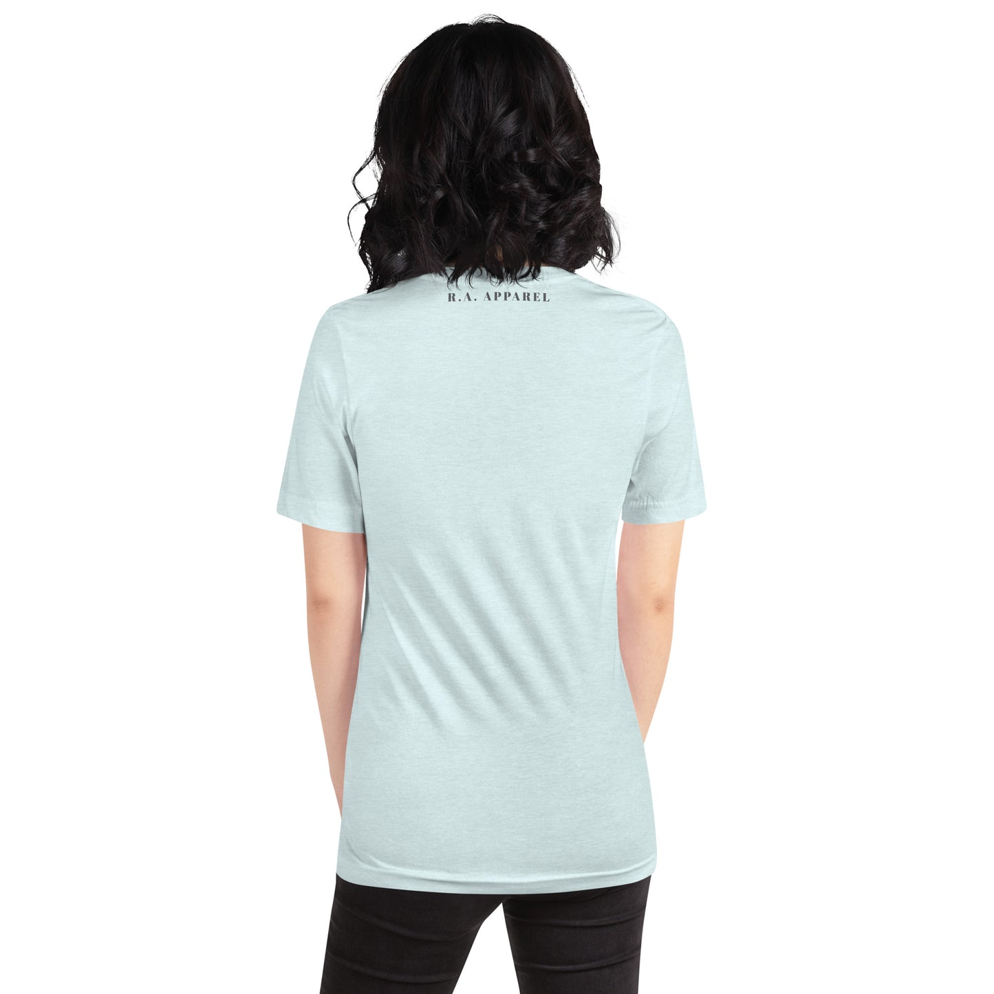 Image 53 of selected colour Evolution T-Shirt - Left Placement, with Evolution artwork visible in back view.