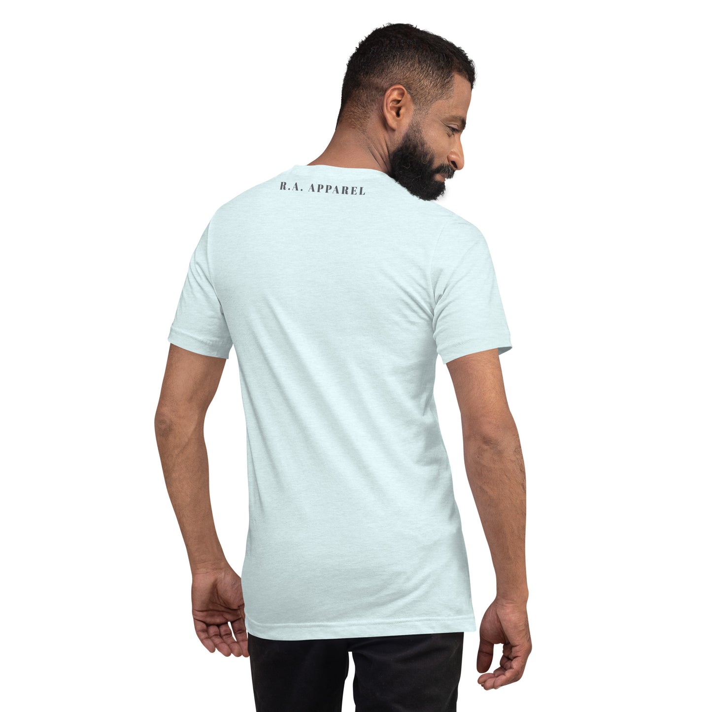 Marsborne T-Shirt - Left Placement by R.A. Apparel, image 78, back view, Natural, size M, left placement.