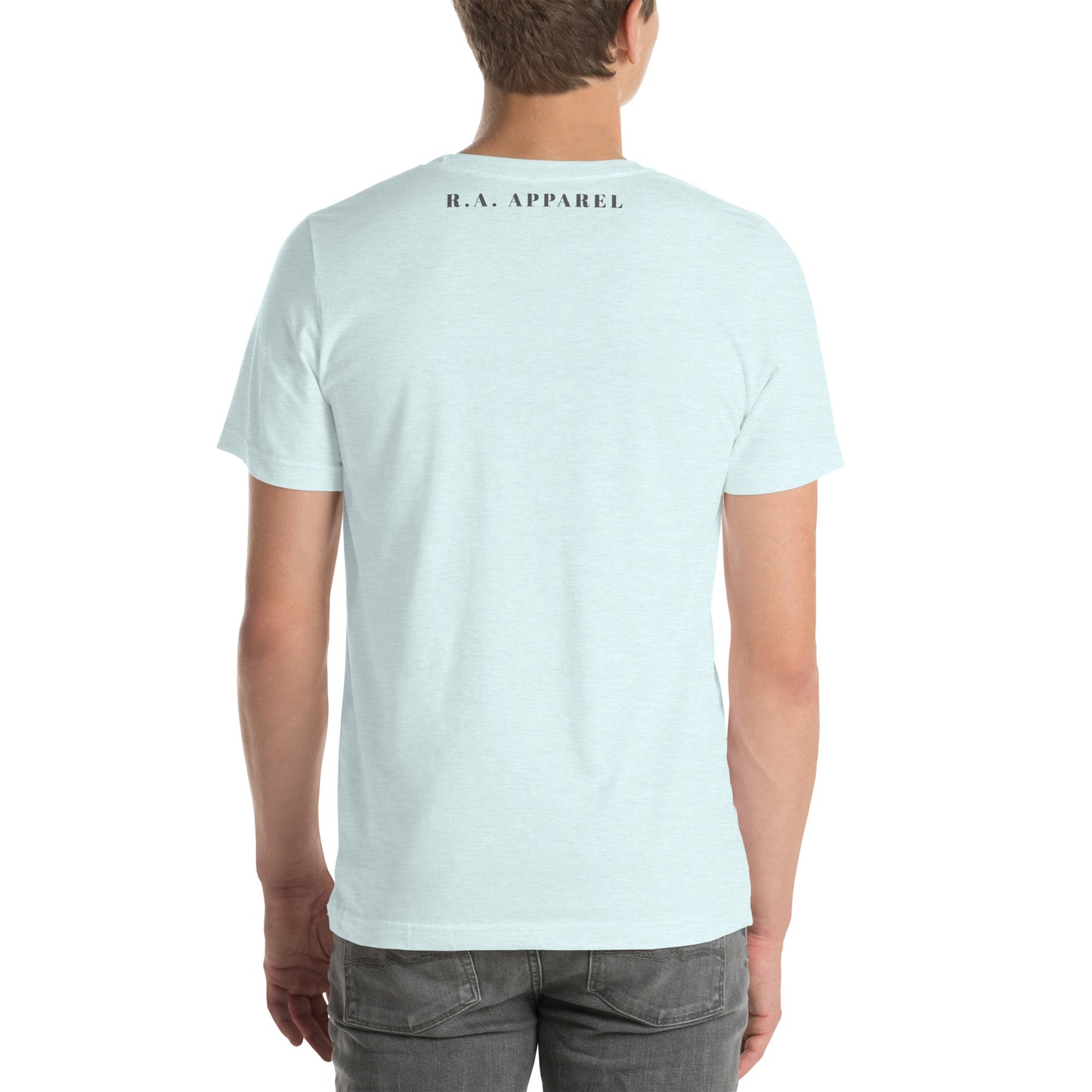 Solara T-Shirt by R.A. Apparel, image 119, back view, selected colour, design placement.