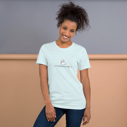 Image 43 of Heather Mint Boo Luxe T-Shirt - Left Placement, size XL, with Fa Boo Lous artwork visible in front view.