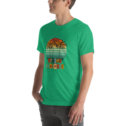 Solara T-Shirt image 70 in Orange, size 2XL, showing front view, left-side angle for the Be the Sunshine design.