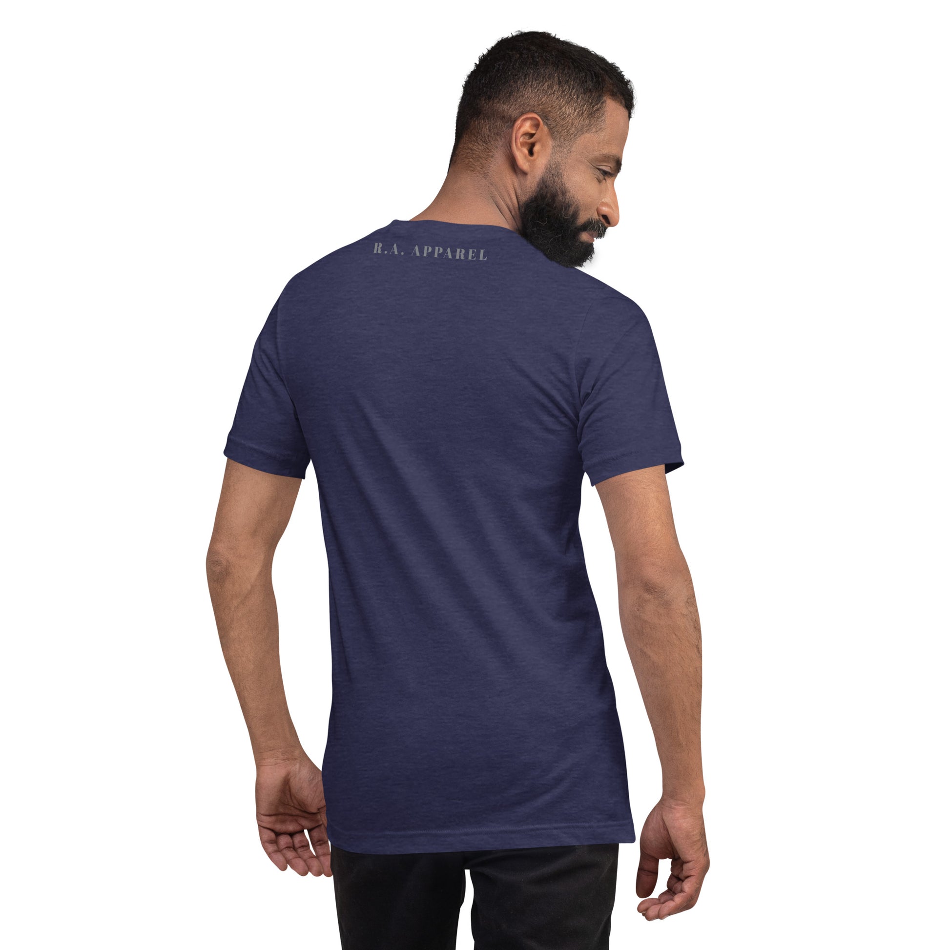 Forward Kind T-Shirt - Left Placement 78 by R.A. Apparel, image 32, back view, Cardinal, size M, left placement.