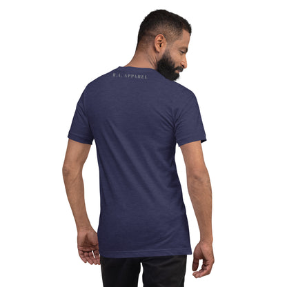 Forward Kind T-Shirt - Left Placement 78 by R.A. Apparel, image 32, back view, Cardinal, size M, left placement.