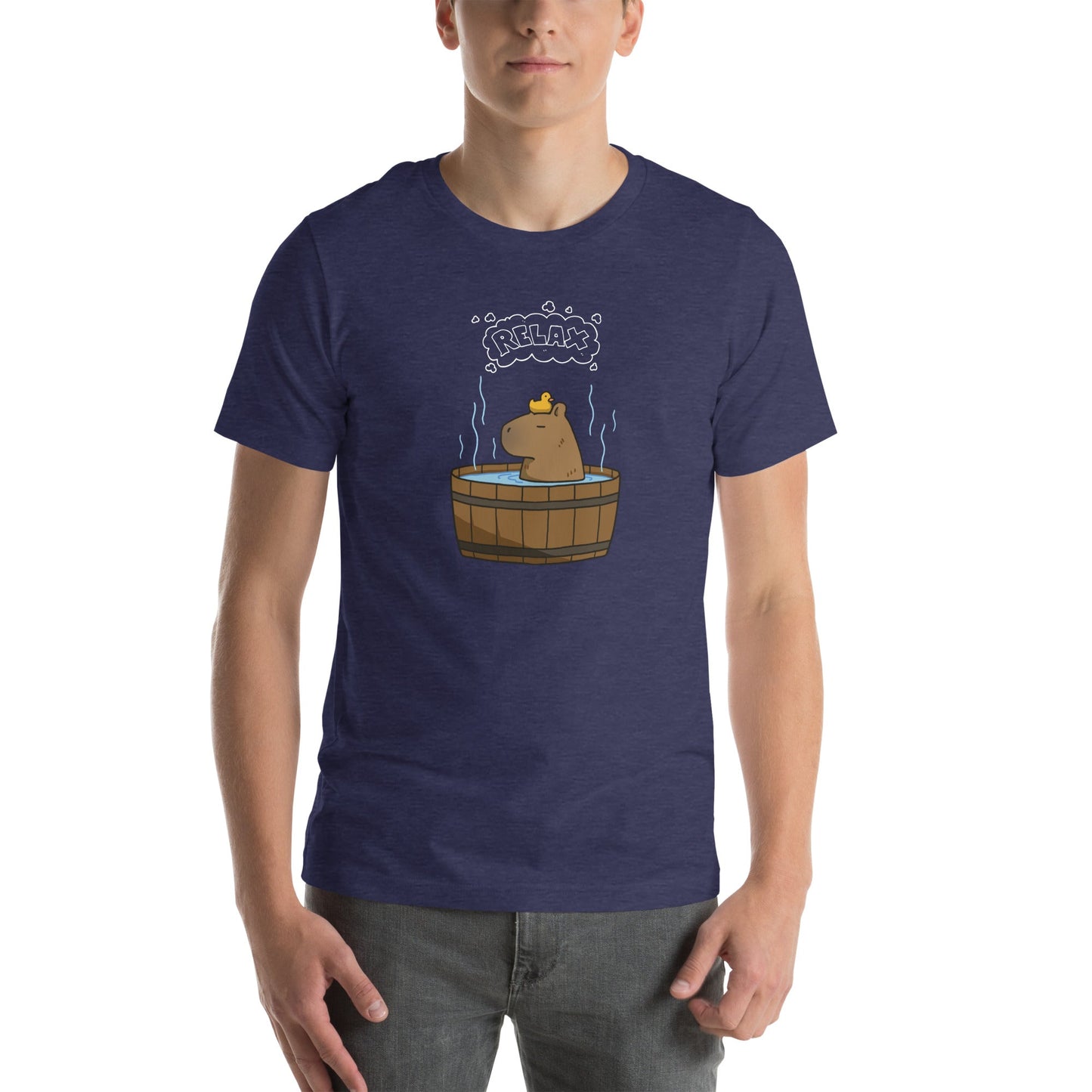 Slow Hour T-Shirt - Left Placement product image 7 in Black Heather, size 4XL, with front view and left placement.