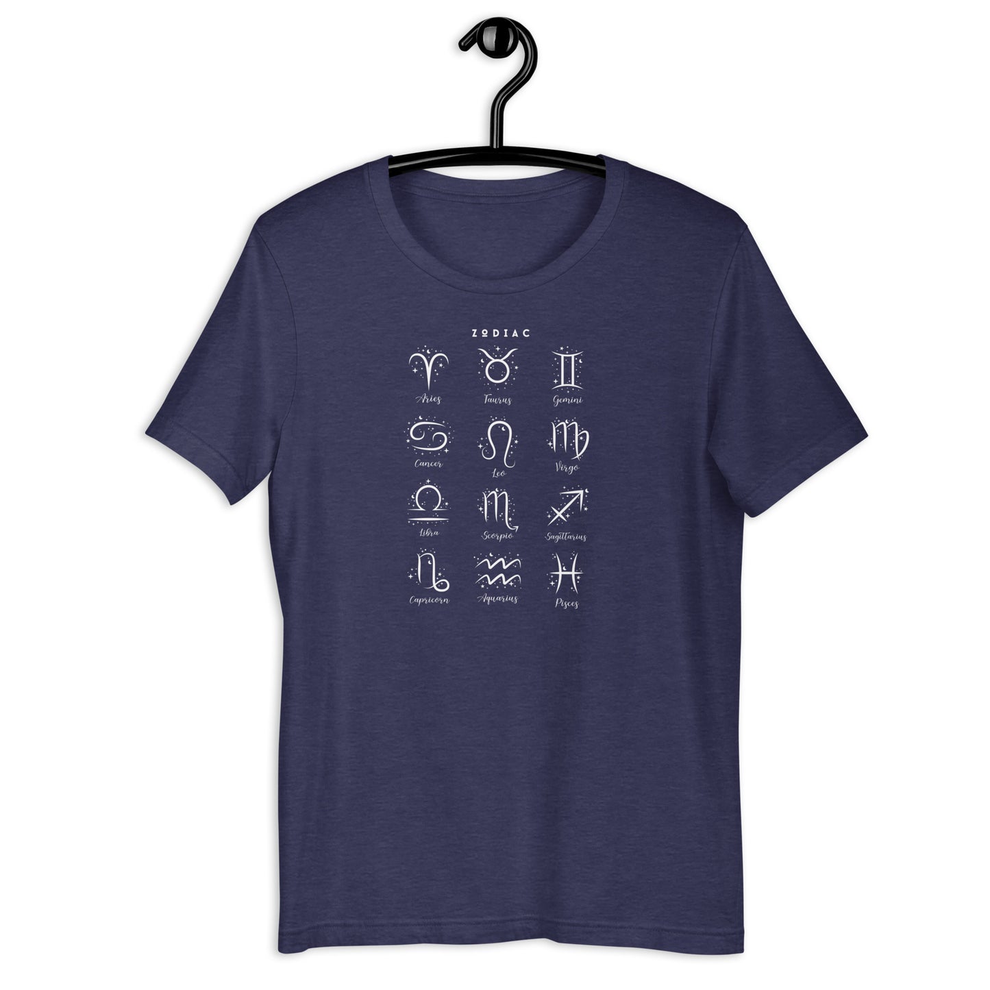 Astral Circle T-Shirt - Left Placement by R.A. Apparel, image 23, front view, Navy, size M, left placement.