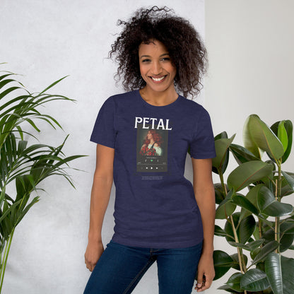 Petaline T-Shirt - Left Placement image 23 in Navy, size M, showing front view for the Petal design.