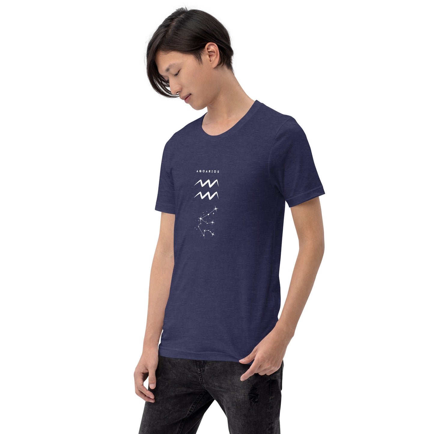 Waterbearer T-Shirt - Left Placement product image 28 in Navy, size L, with front view, left-side angle and left placement.