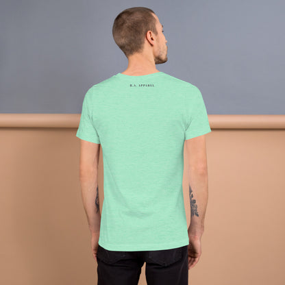 Fortitude T-Shirt - Left Placement 75 image 24: Baby Blue version, size XL with back view of the Soldier On range.