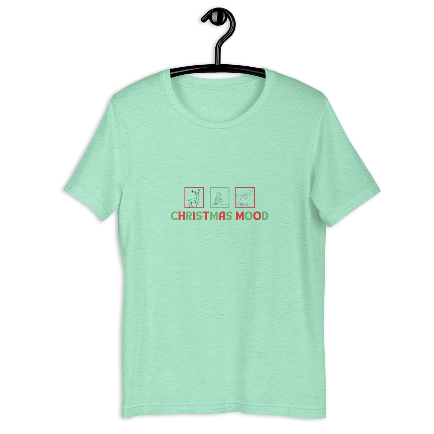 Festive Mood T-Shirt - Left Placement by R.A. Apparel, image 29, front view, Ocean Blue, size L, left placement.