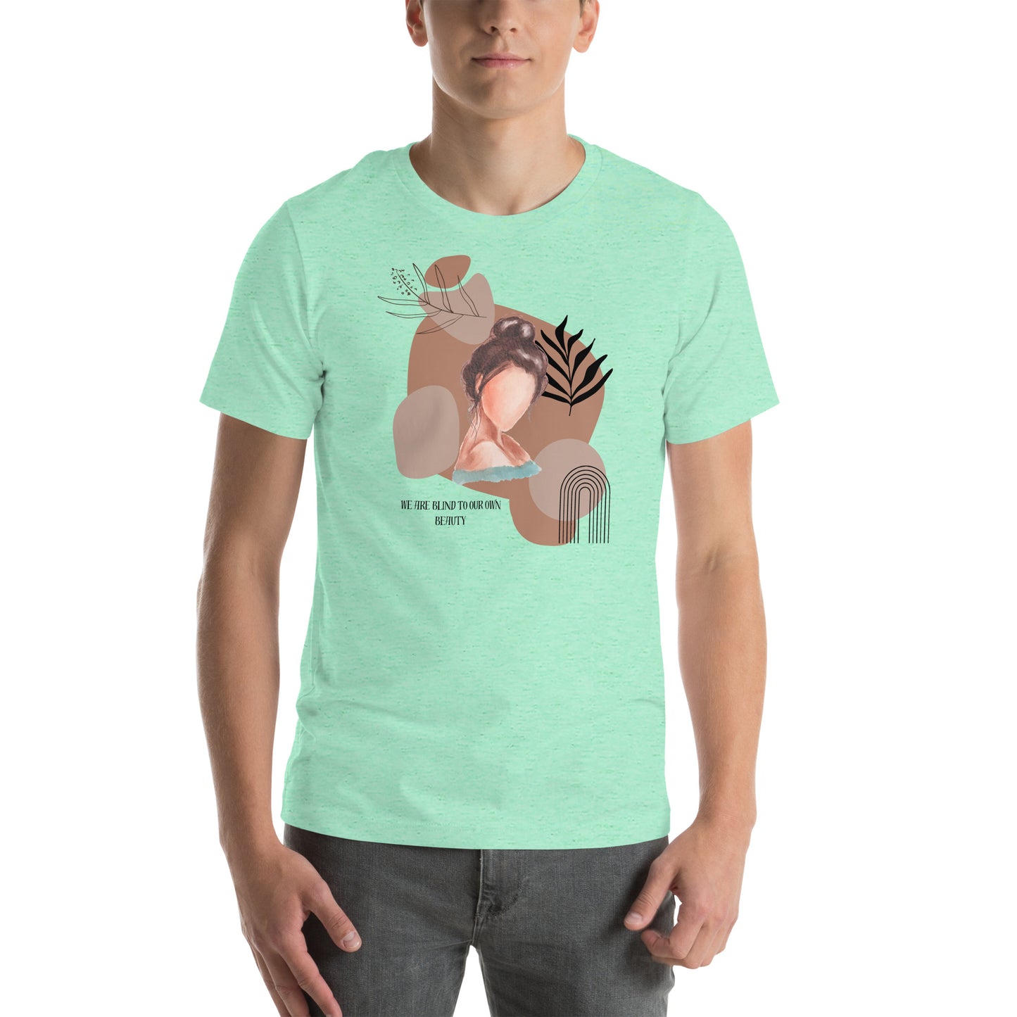 Blind Signal T-Shirt - Left Placement 40 image 19 in Athletic Heather, size 2XL, showing front view for the We Are Blind design.