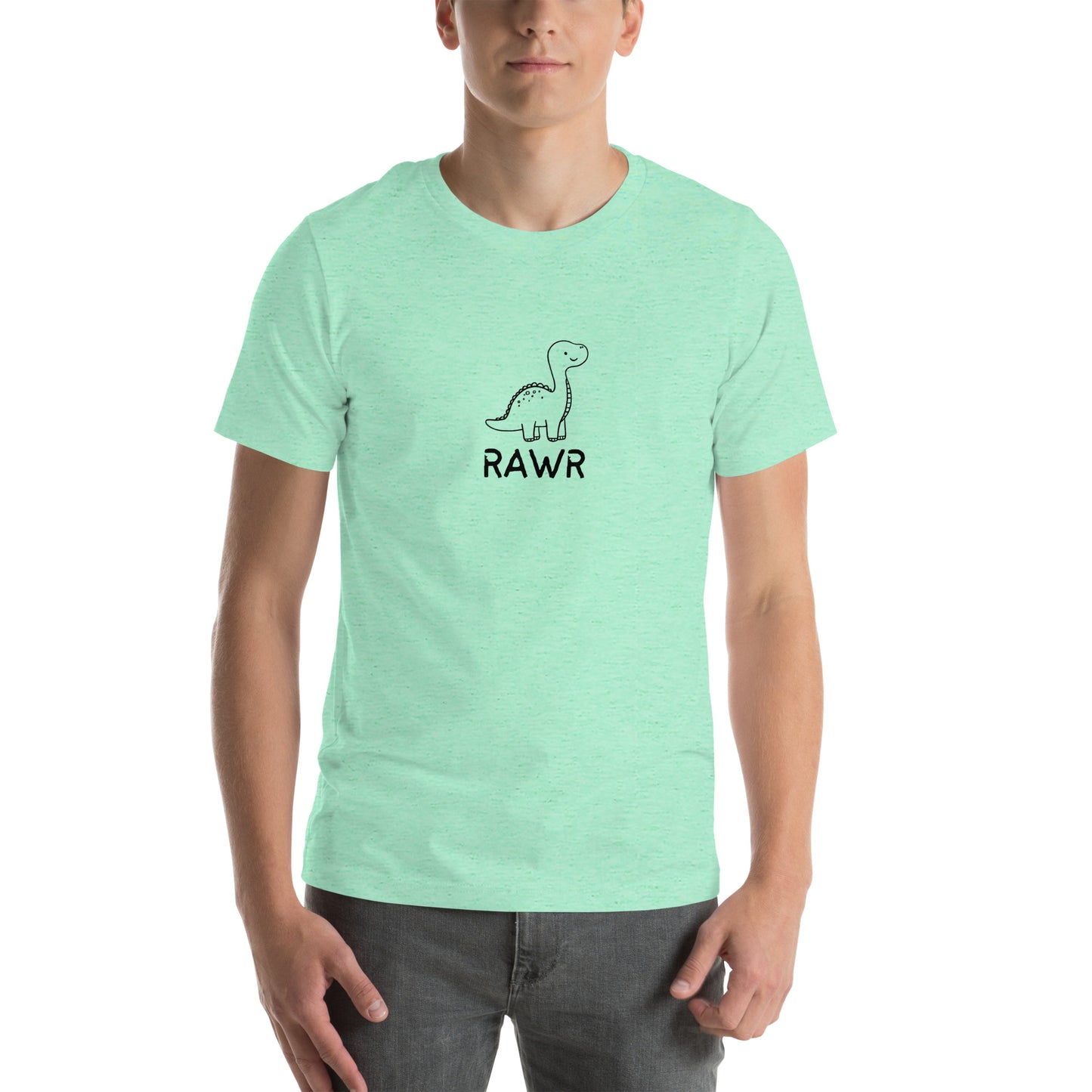 Wild Call T-Shirt - Left Placement by R.A. Apparel, image 19, front view, Athletic Heather, size 2XL, left placement.