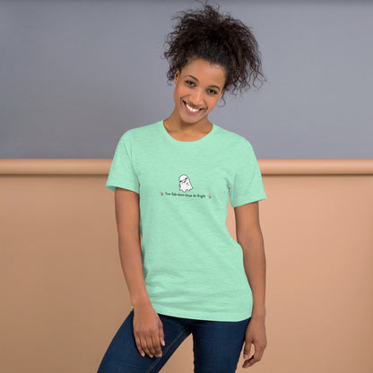 Boo Luxe T-Shirt - Left Placement image 25: Yellow version, size M with front view of the Fa Boo Lous range.