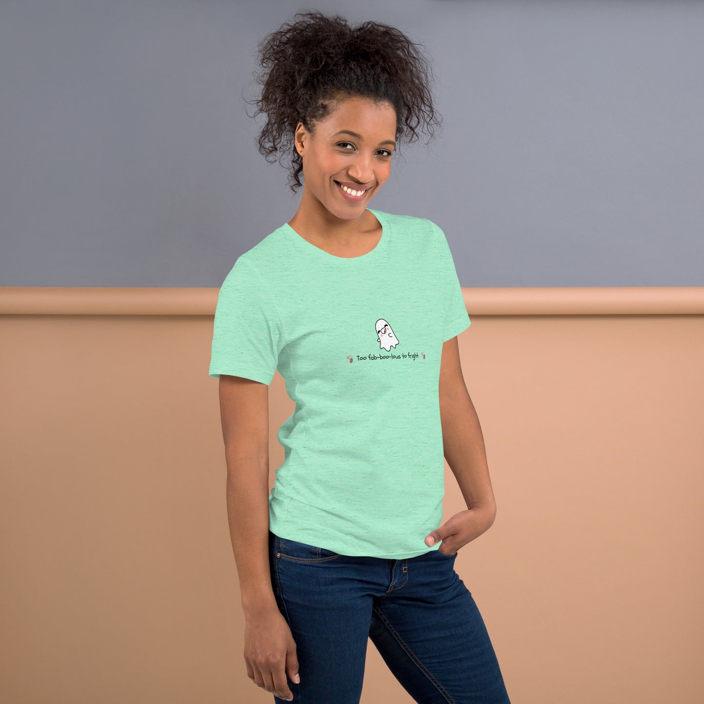 Boo Luxe T-Shirt - Left Placement by R.A. Apparel, image 26, right-side angle, Yellow, size L, left placement.