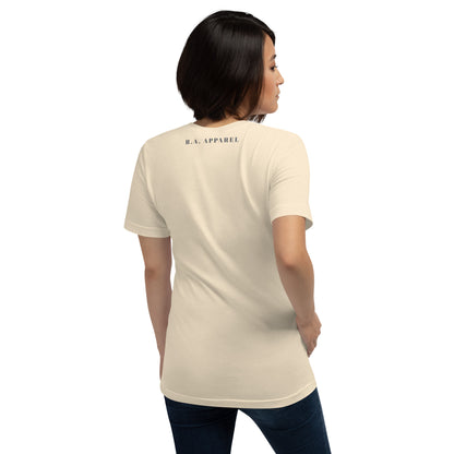 Image 92 of Vintage White Balance Court T-Shirt - Left Placement, size M, with Libra artwork visible in back view.