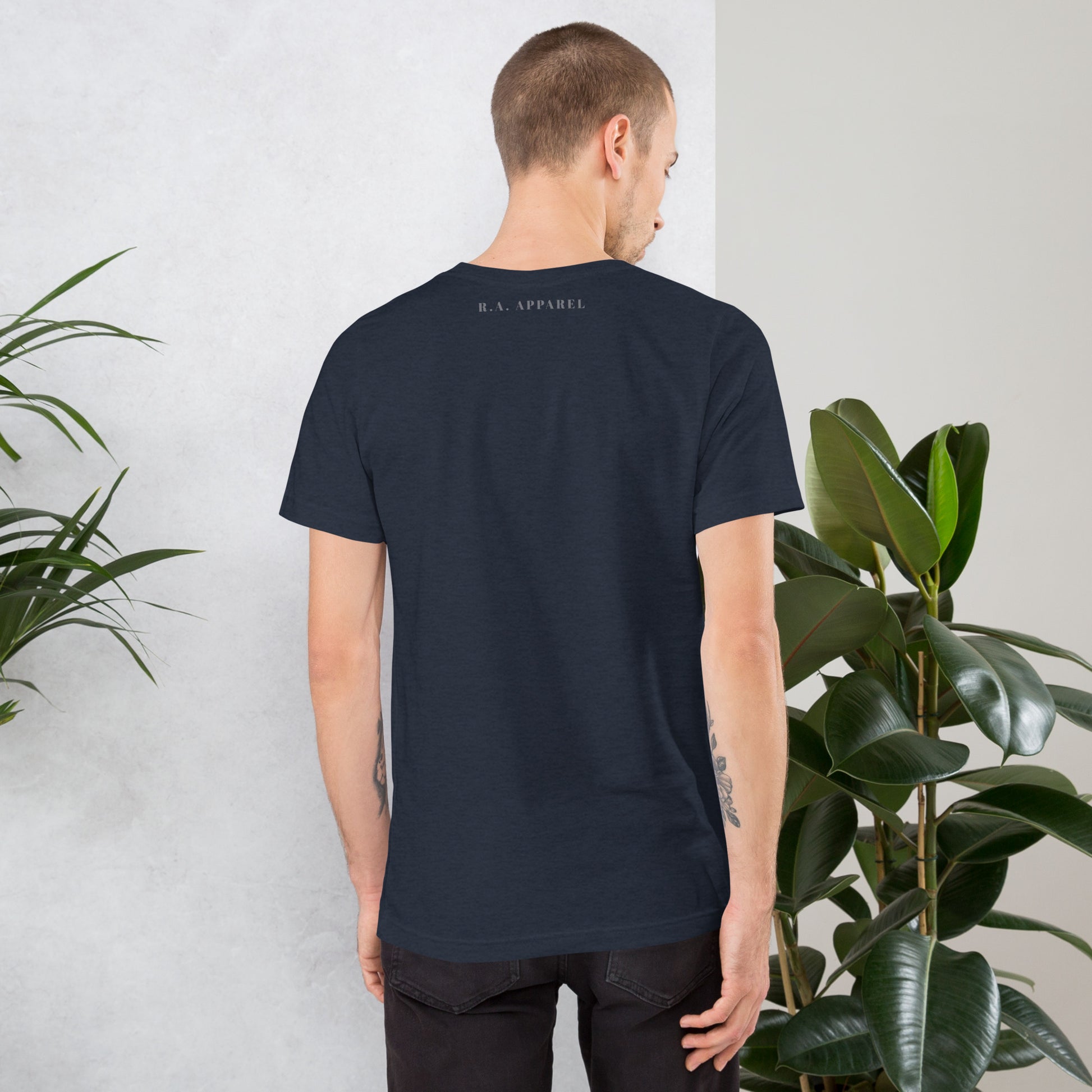 Noelle T-Shirt - Left Placement image 22 in Oxblood Black, size XL, showing back view for the Merry Christmas design.