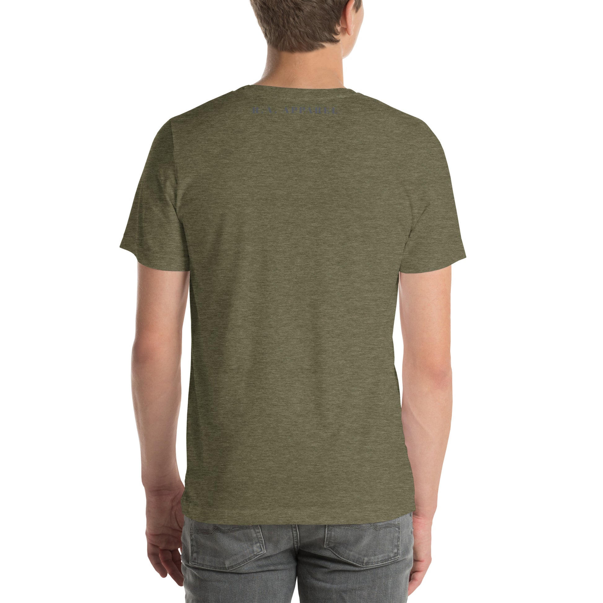After Five T-Shirt - Left Placement image 25 in Asphalt, size S, showing back view for the 5 O'Clock design.