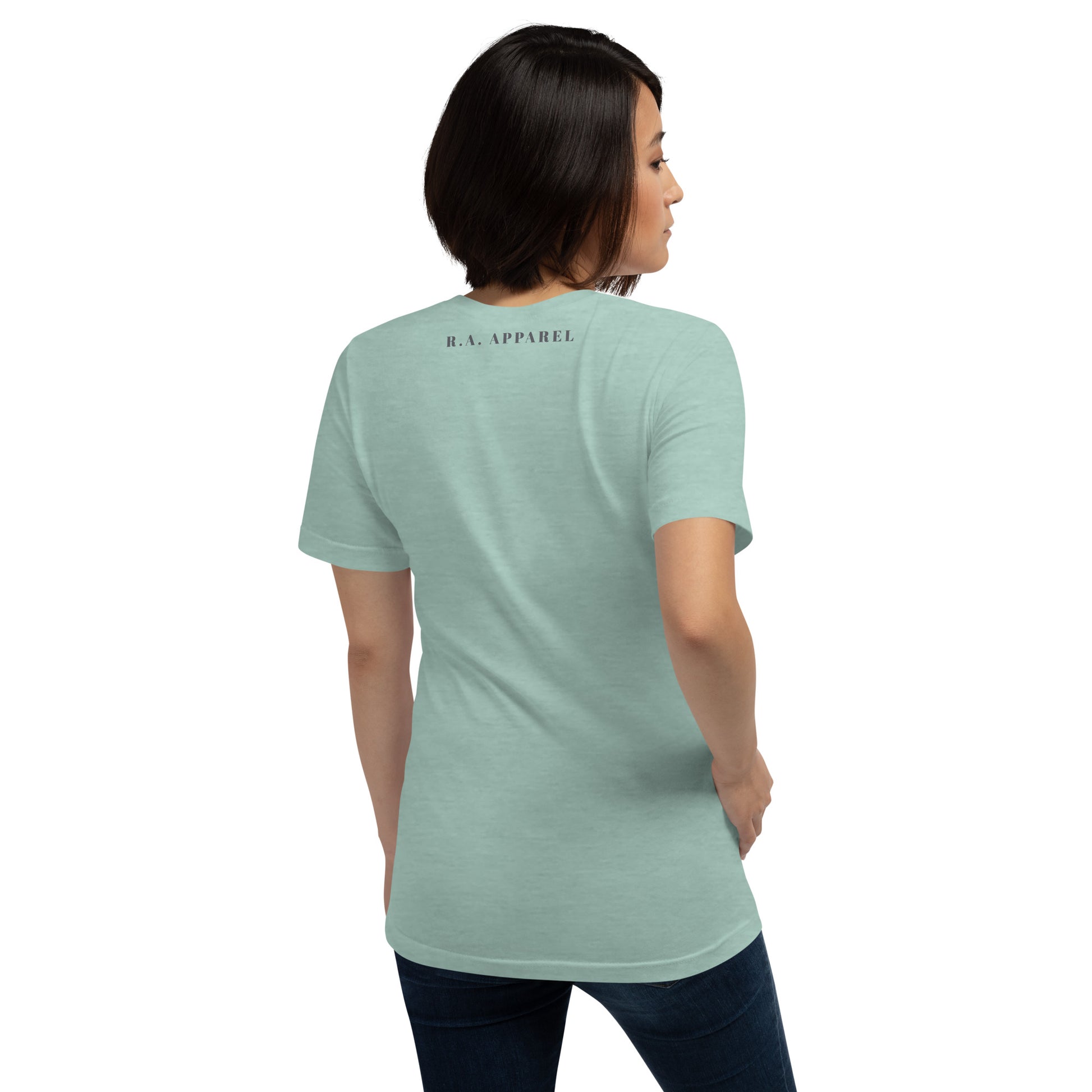 Balance Court T-Shirt - Left Placement product image 84 in Ash, size XL, with back view and left placement.