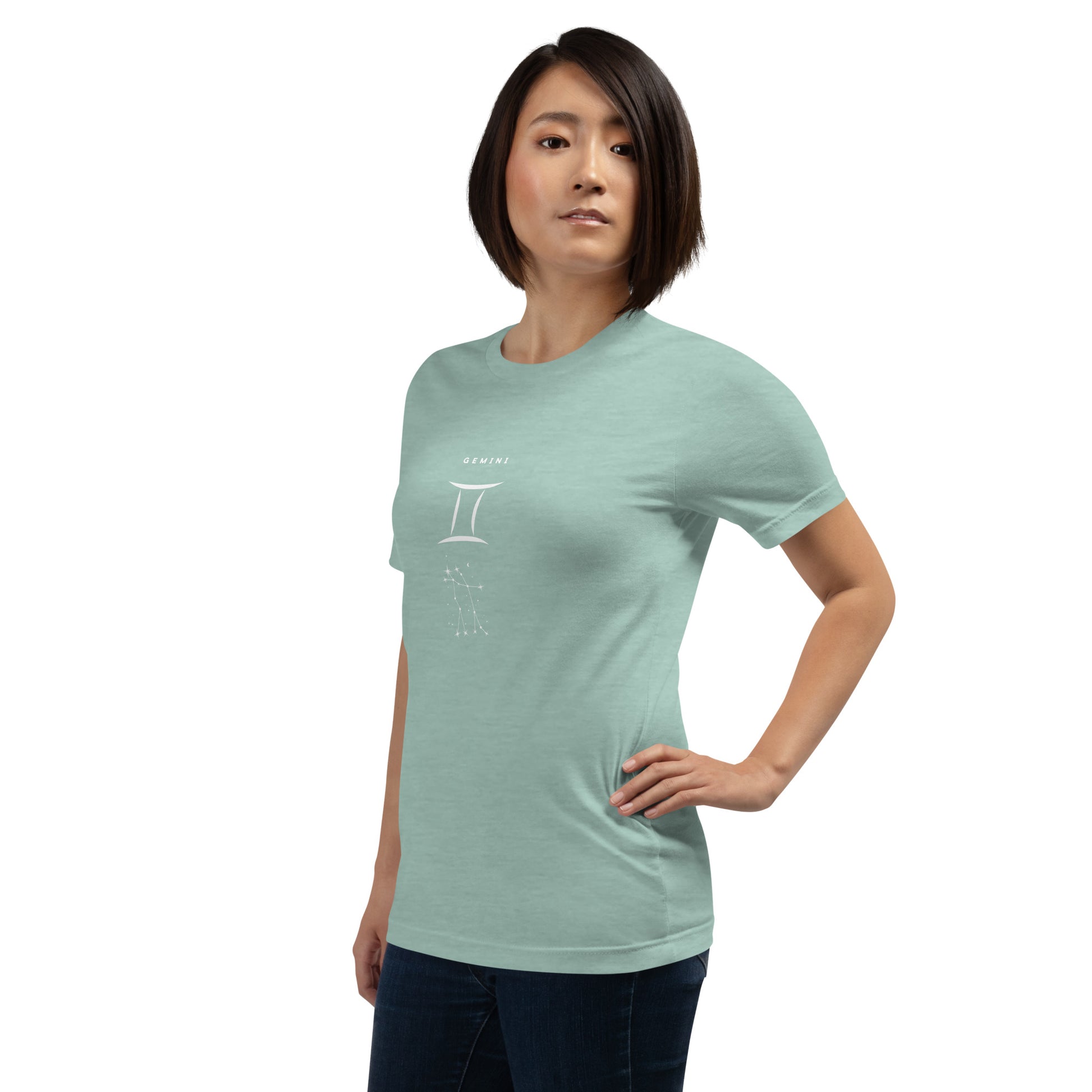 Twin Signal T-Shirt - Left Placement by R.A. Apparel, image 100, front view, left-side angle, selected colour, left placement.
