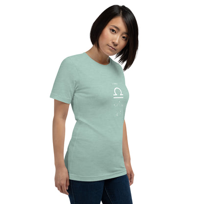 Balance Court T-Shirt - Left Placement product image 80 in Heather Natural, size 2XL, with front view, right-side angle and left placement.