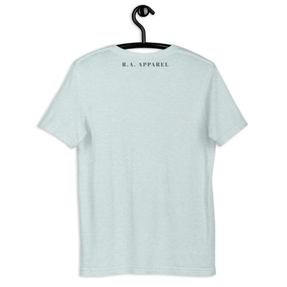 Festive Mood T-Shirt - Left Placement image 33: Ocean Blue version, size 4XL with back view of the Xmas Mood range.