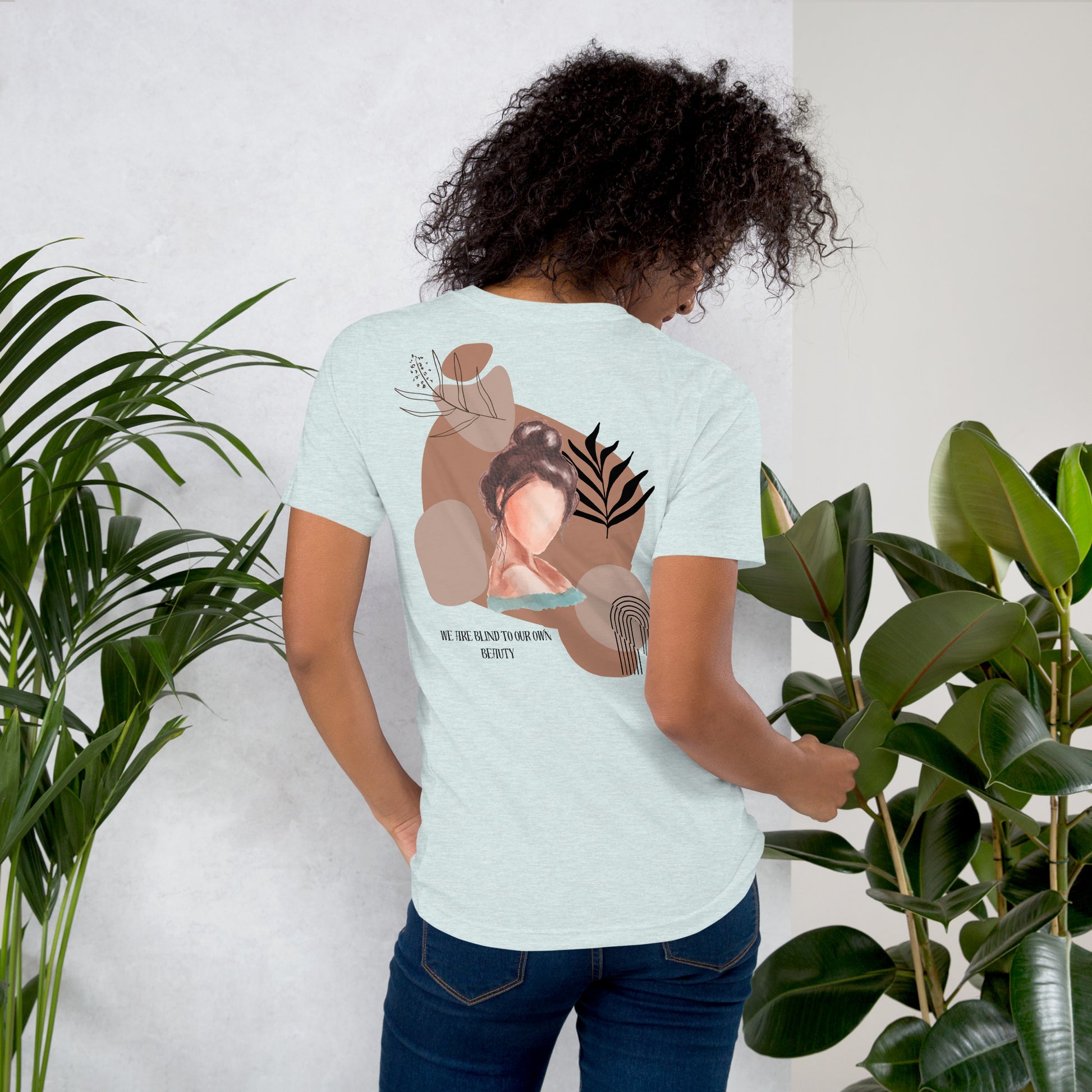 Image 20 of Pink Blind Signal T-Shirt - Left Placement 41, size S, with We Are Blind artwork visible in back view.