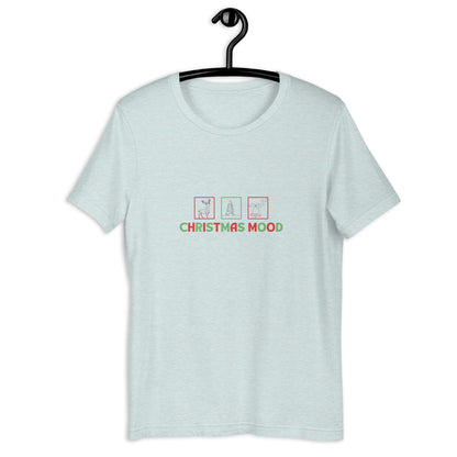 Festive Mood T-Shirt - Left Placement image 32: Ocean Blue version, size 3XL with front view of the Xmas Mood range.