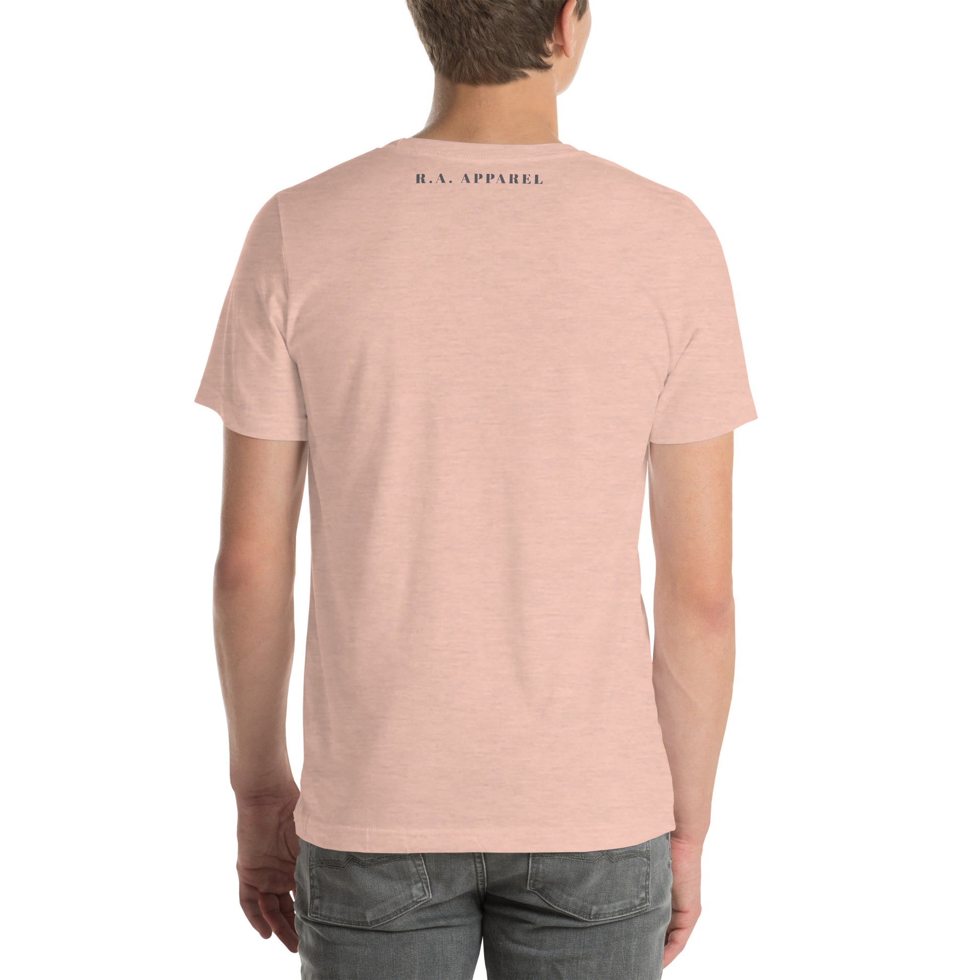Blind Signal T-Shirt - Left Placement 40 product image 24 in Light Blue, size L, with back view and left placement.