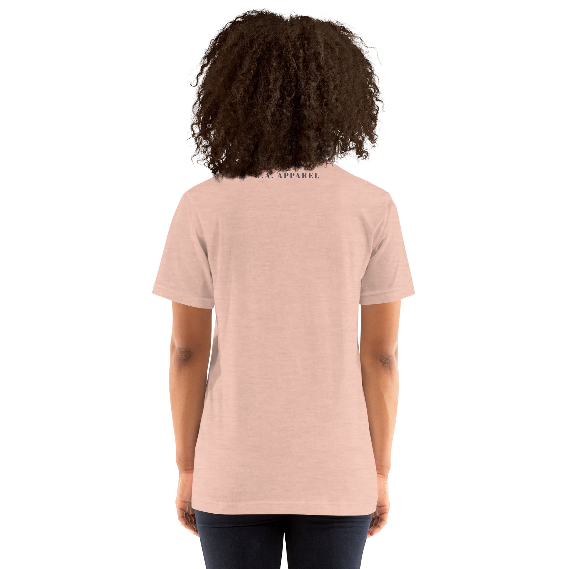 Image 31 of Light Blue Breathing Room T-Shirt - Left Placement, size L, with Just Breathe artwork visible in back view.