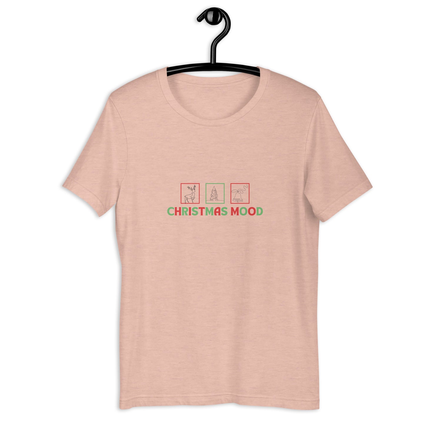 Image 35 of Soft Cream Festive Mood T-Shirt - Left Placement, size M, with Xmas Mood artwork visible in front view.