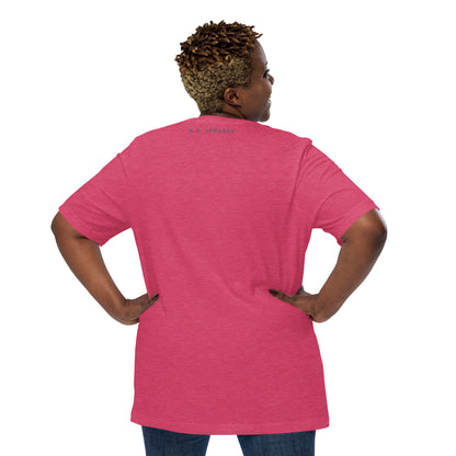 Saiko T-Shirt - Left Placement 33 by R.A. Apparel, image 23, back view, Navy, size M, left placement.