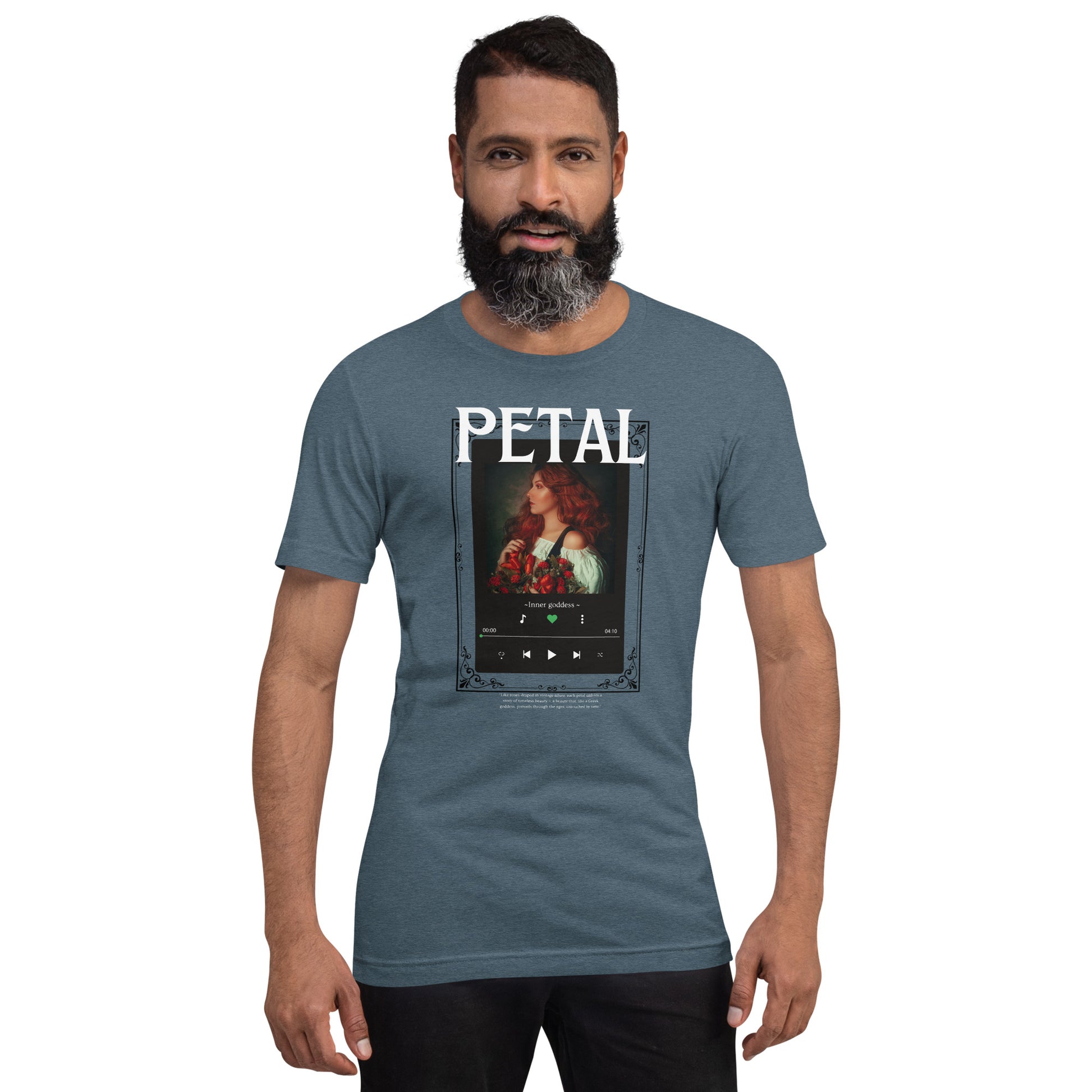 Image 37 of Heather Forest Petaline T-Shirt, size M, with Petal artwork visible in front view.