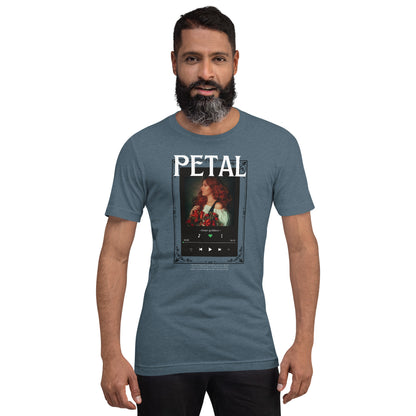 Image 37 of Heather Forest Petaline T-Shirt, size M, with Petal artwork visible in front view.