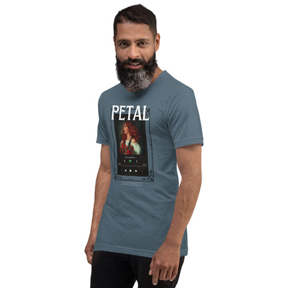Petaline T-Shirt image 39 in Heather Forest, size XL, showing front view, left-side angle for the Petal design.