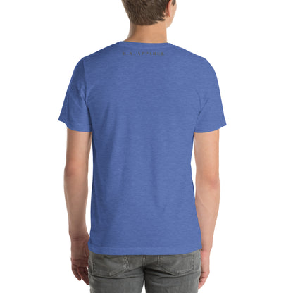 After Five T-Shirt - Left Placement image 20: Berry version, size L with back view of the 5 O'Clock range.