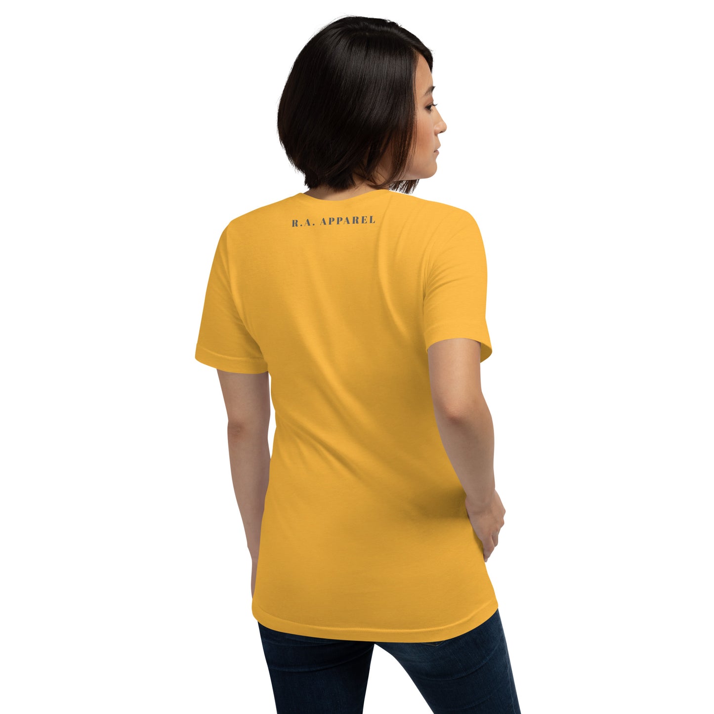 Balance Court T-Shirt - Left Placement product image 68 in Heather Prism Dusty Blue, size L, with back view and left placement.
