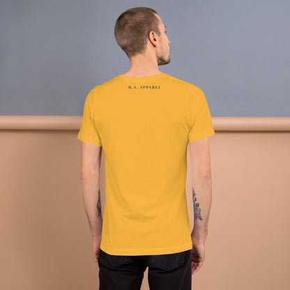 Equinoxe T-Shirt product image 62 in Orange, size M, with back view and design placement.