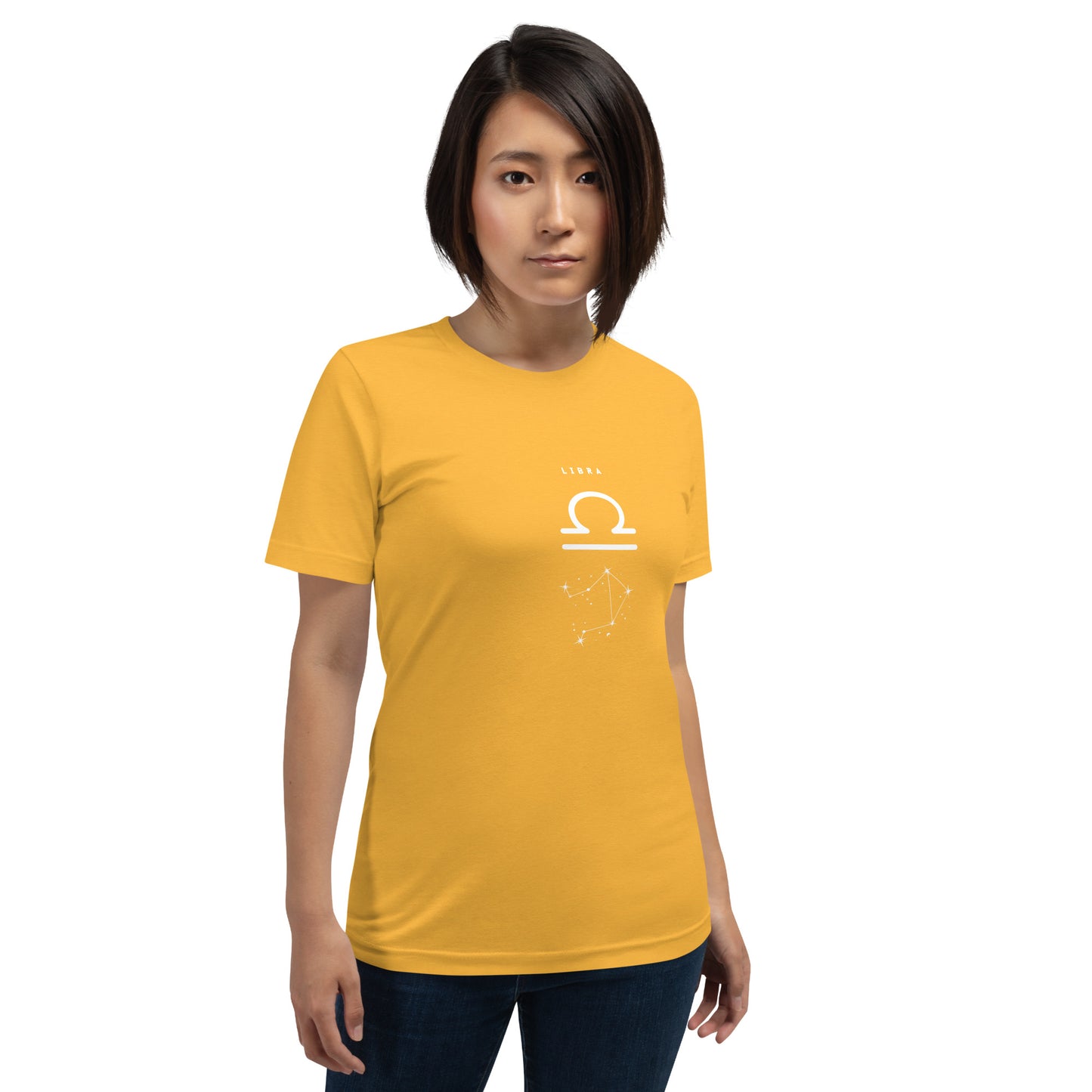 Balance Court T-Shirt - Left Placement by R.A. Apparel, image 67, front view, Heather Prism Dusty Blue, size M, left placement.